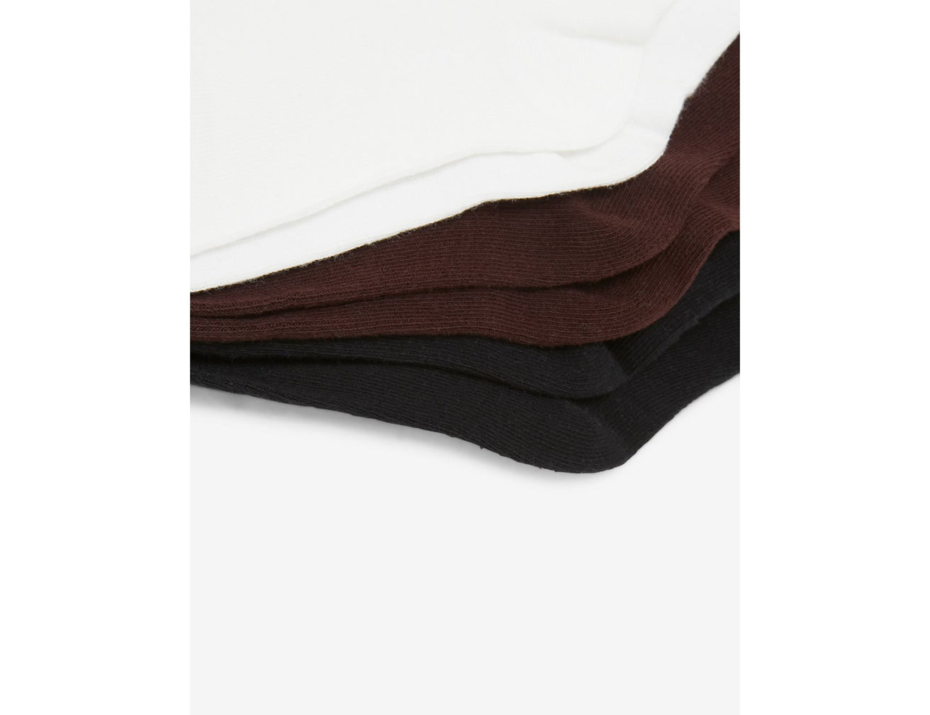 Chaussettes hautes blanc, marron, noir - Image 2