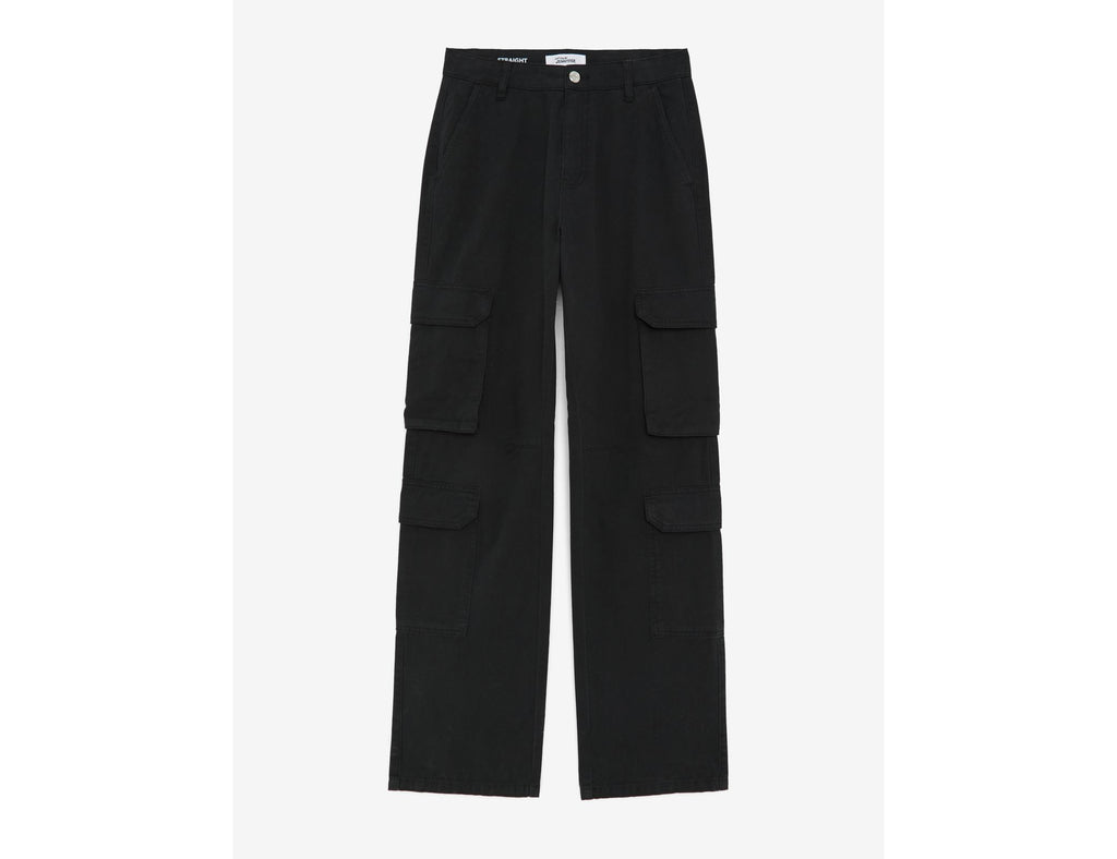 Pantalon straight cargo noir