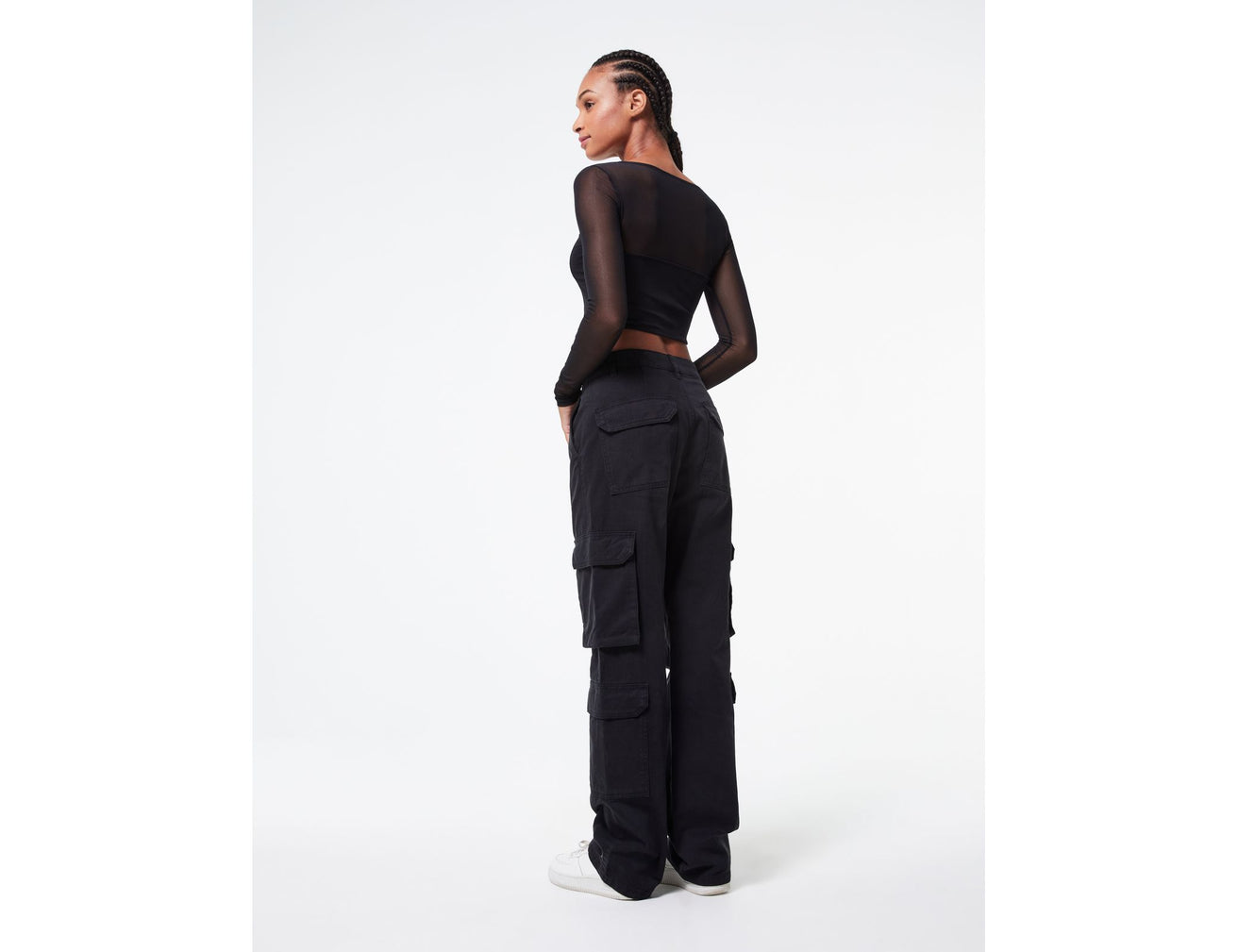 Pantalon straight cargo noir - Image 2