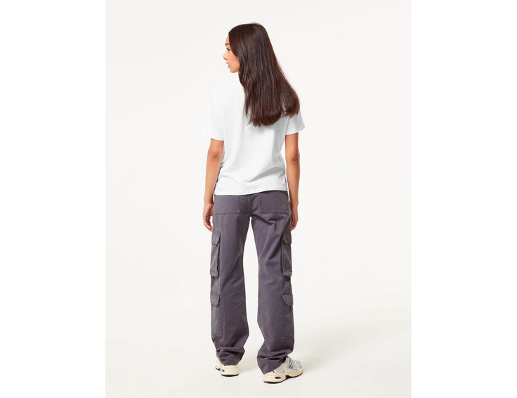 Pantalon straight cargo gris foncé