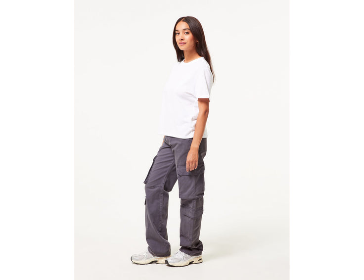 Pantalon straight cargo gris foncé