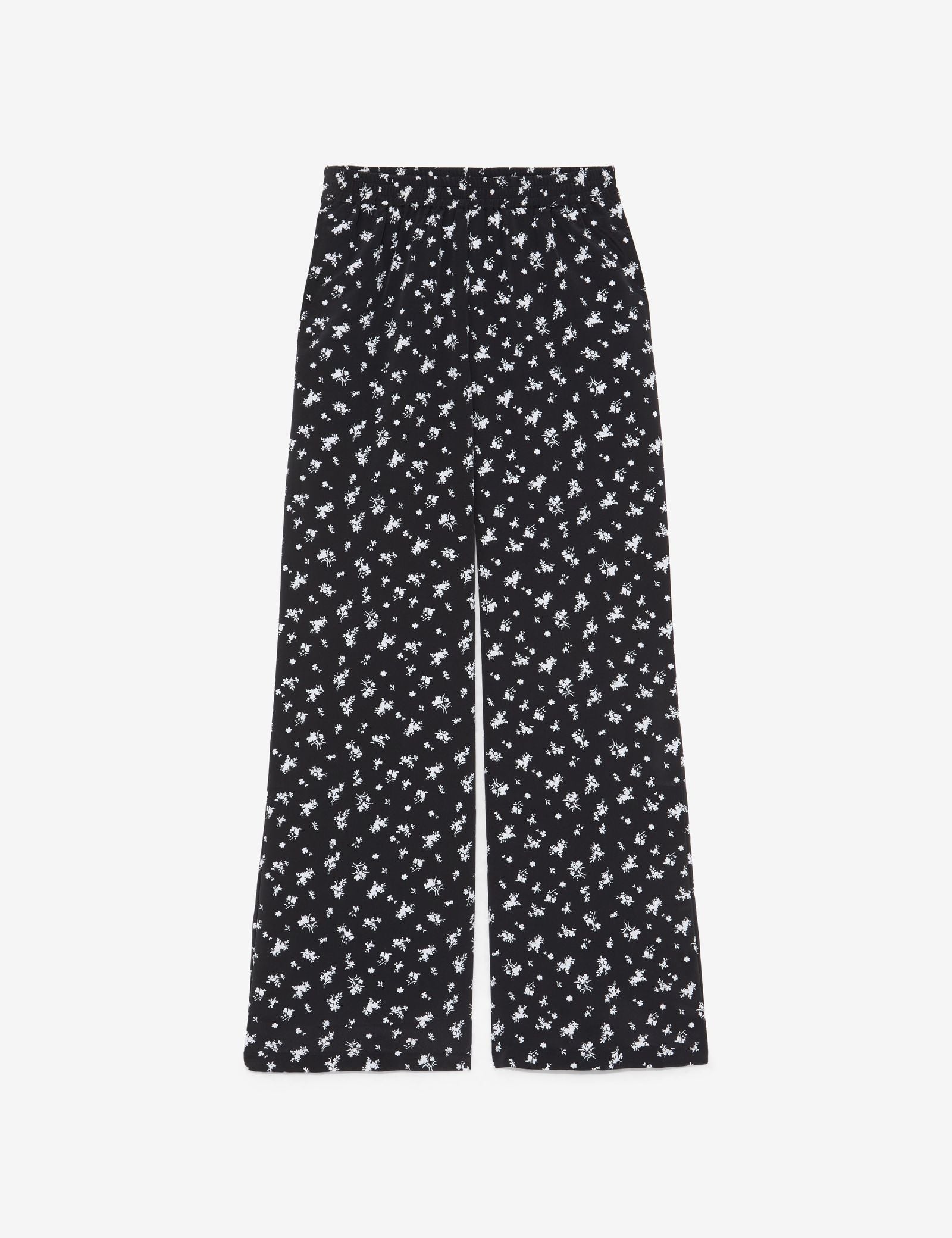 Pantalon fleurie noir et blanc