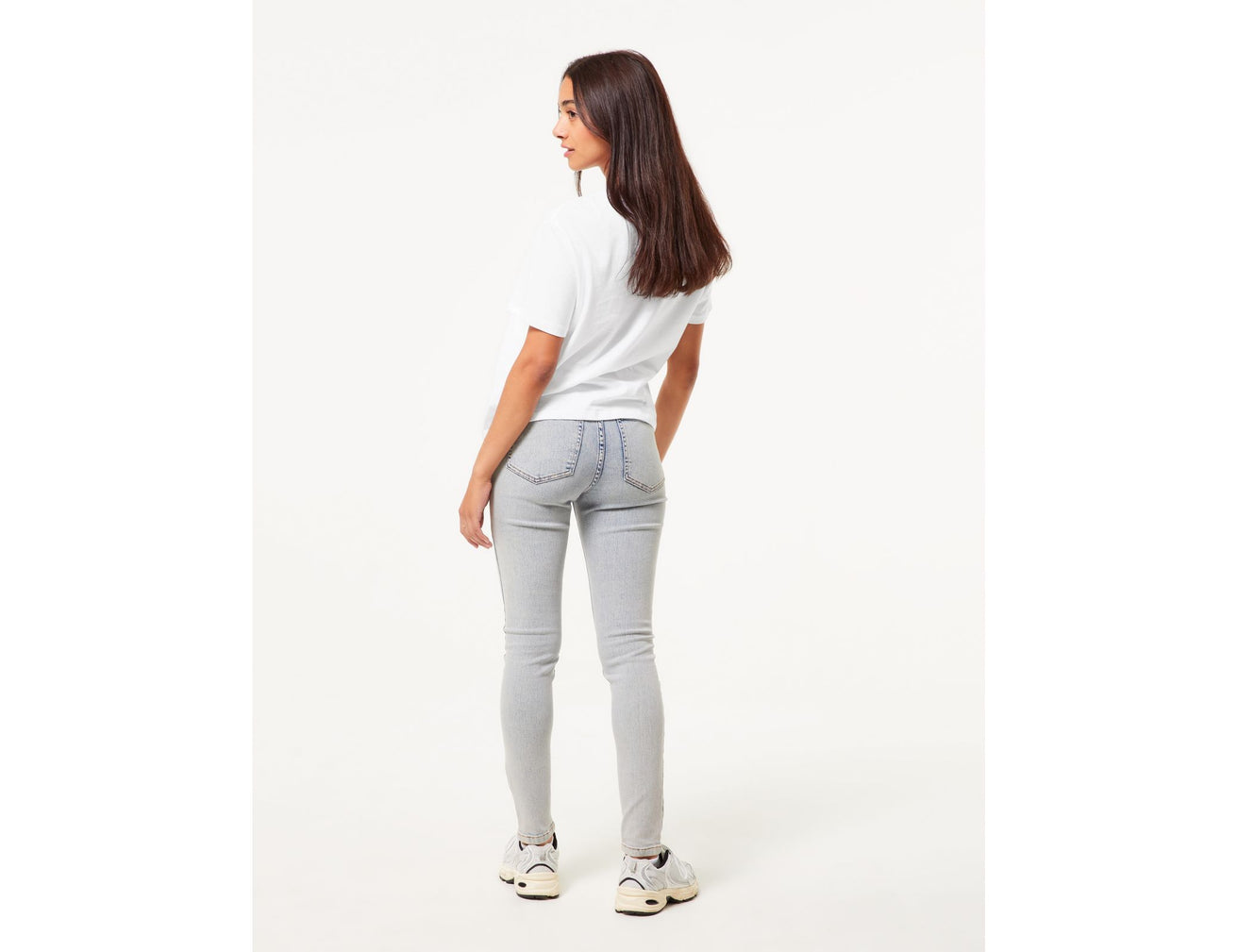 Jegging en jean bleu effet usé - Image 2