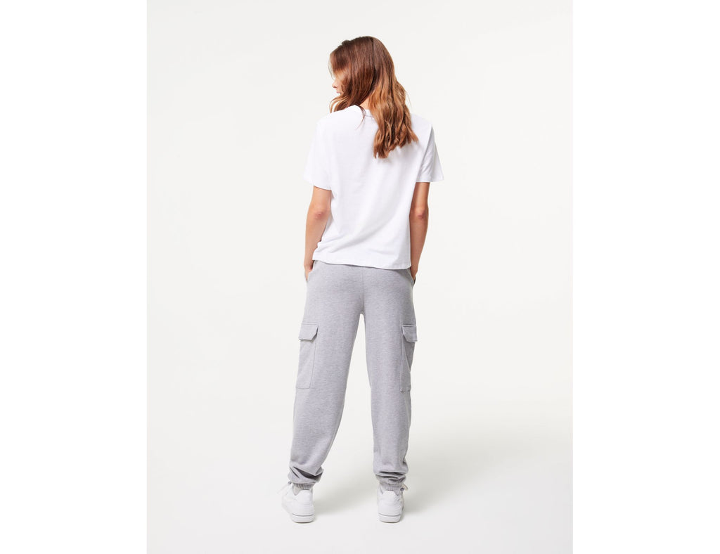 Jogging gris chiné ajusté avec stoppers