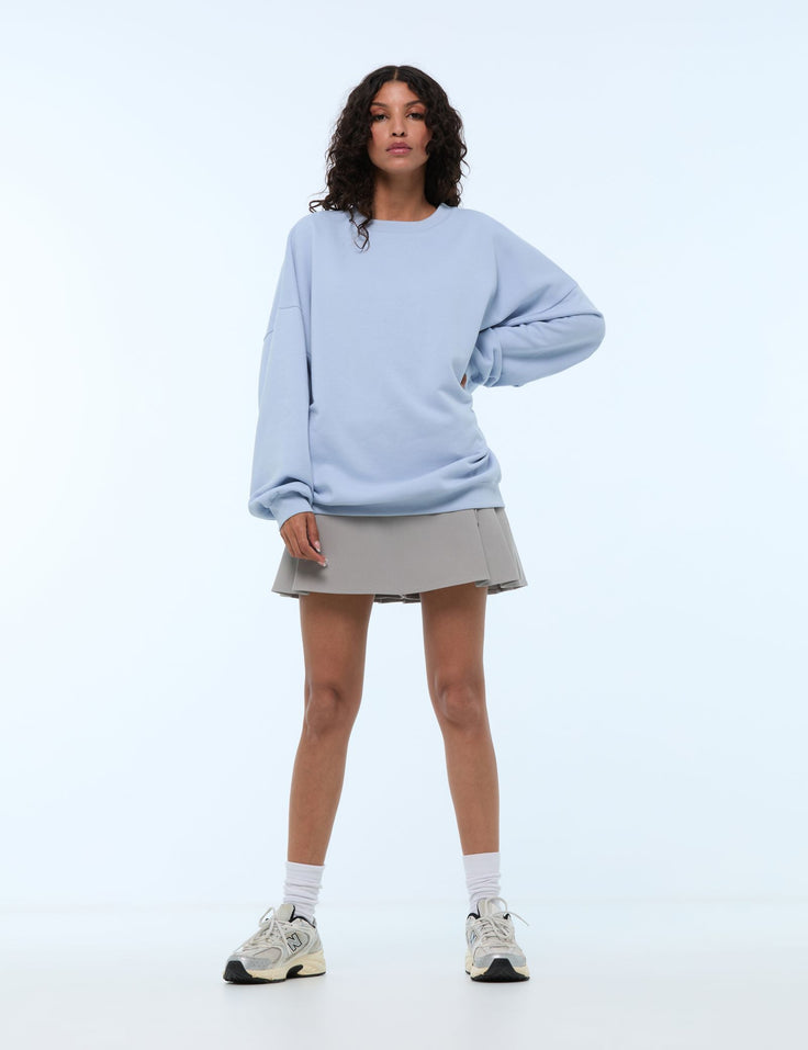 Sweat oversize bleu gris