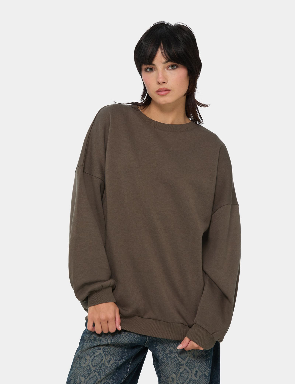 Sweat oversize marron clair