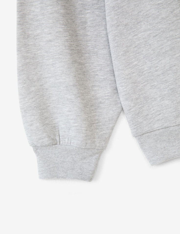 Sweat oversize gris chiné