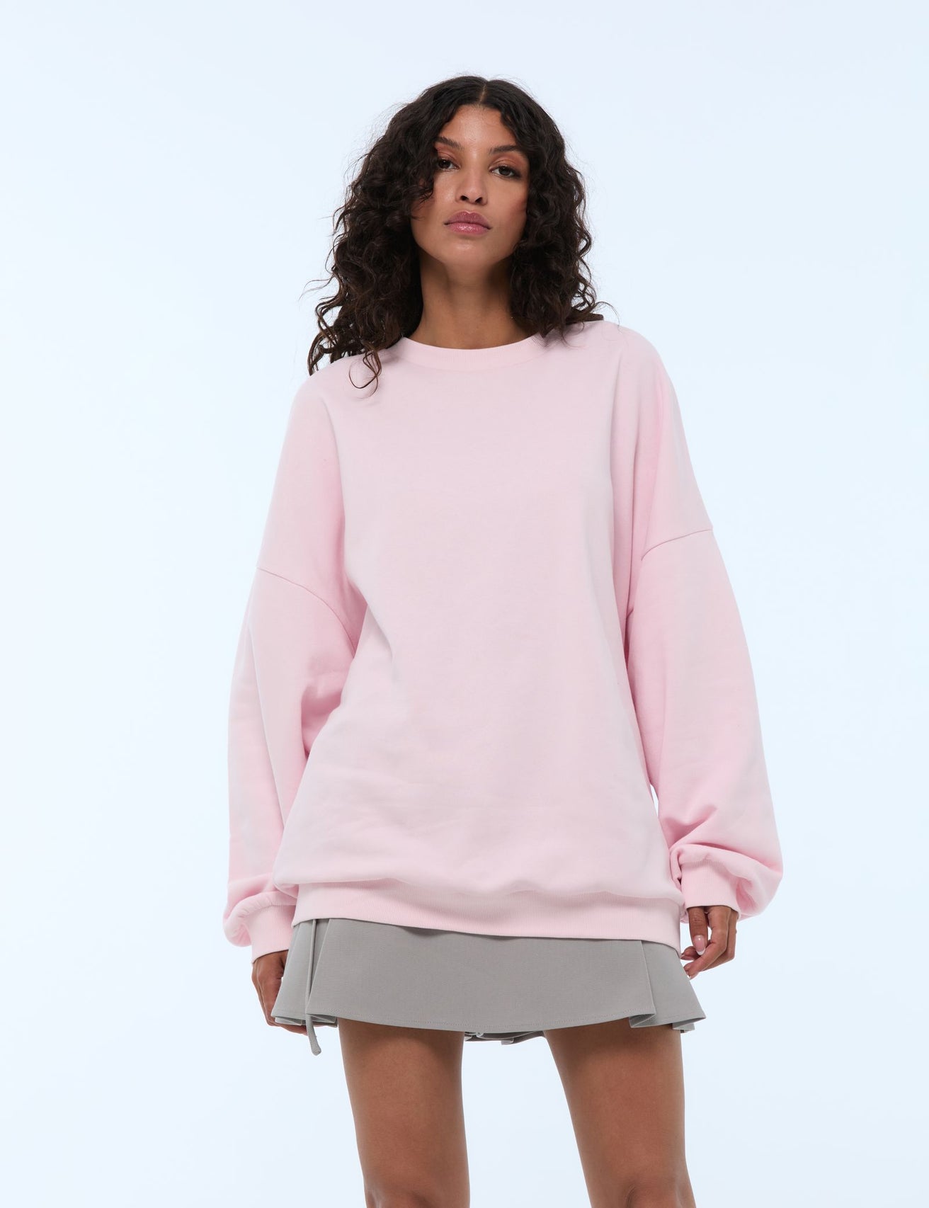 Sweat oversize rose clair - Image 1