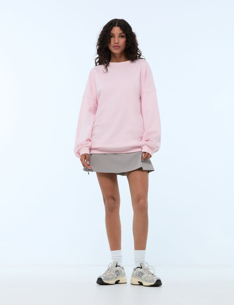 Sweat oversize rose clair