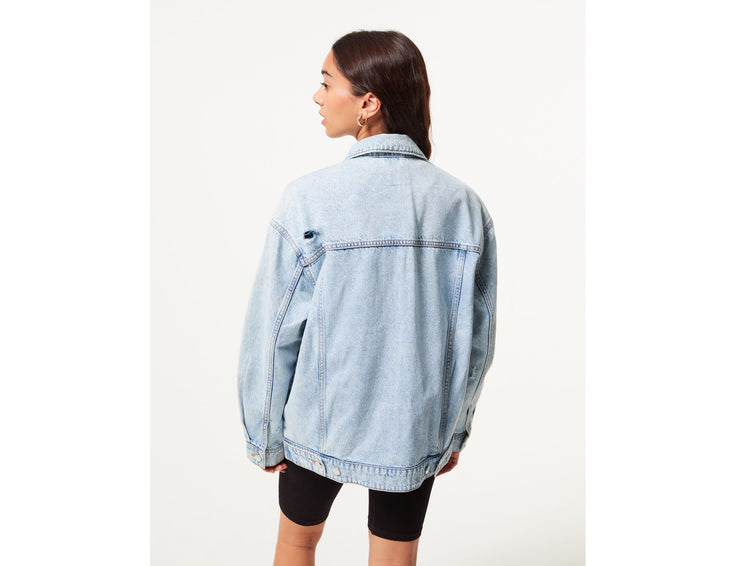 Veste en jean bleu clair