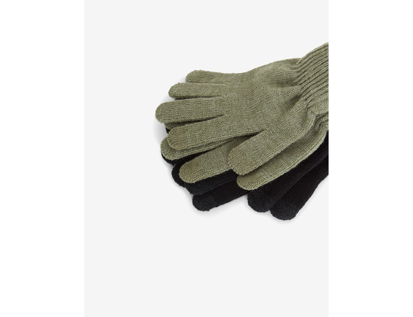 Paires de gants noires et verts kaki - Image 2