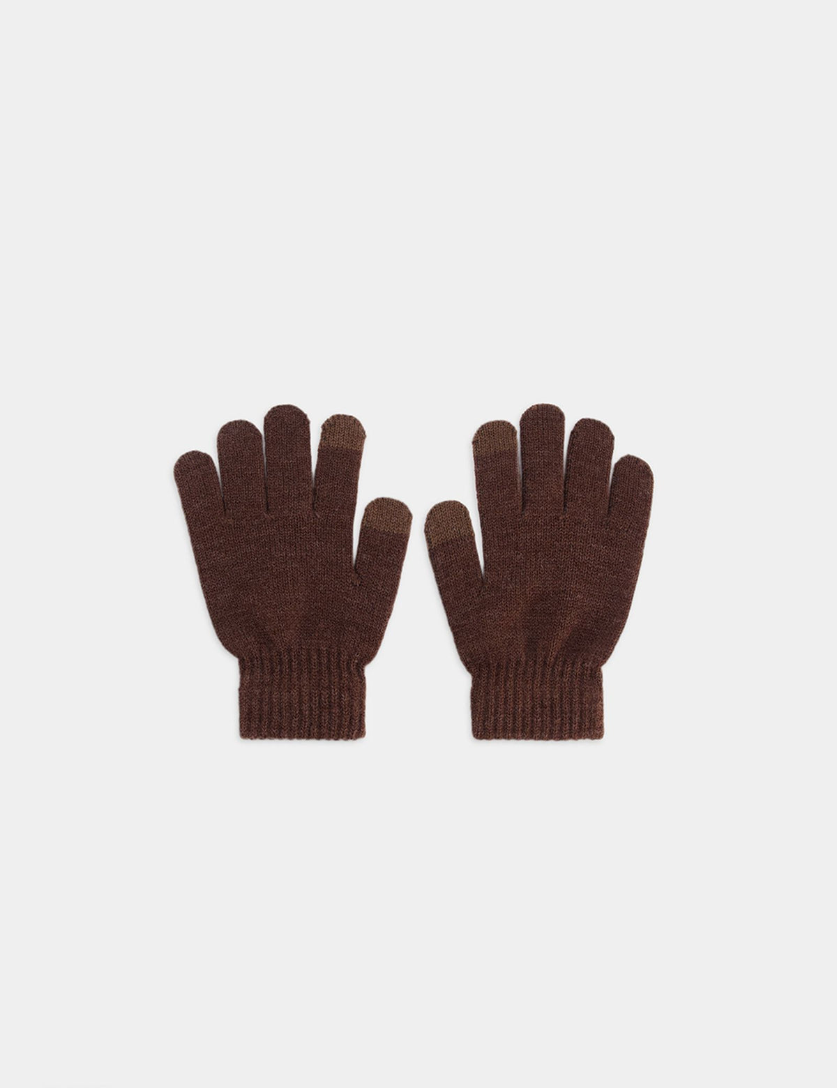 Lot de 2 paires de gants, marron et crème