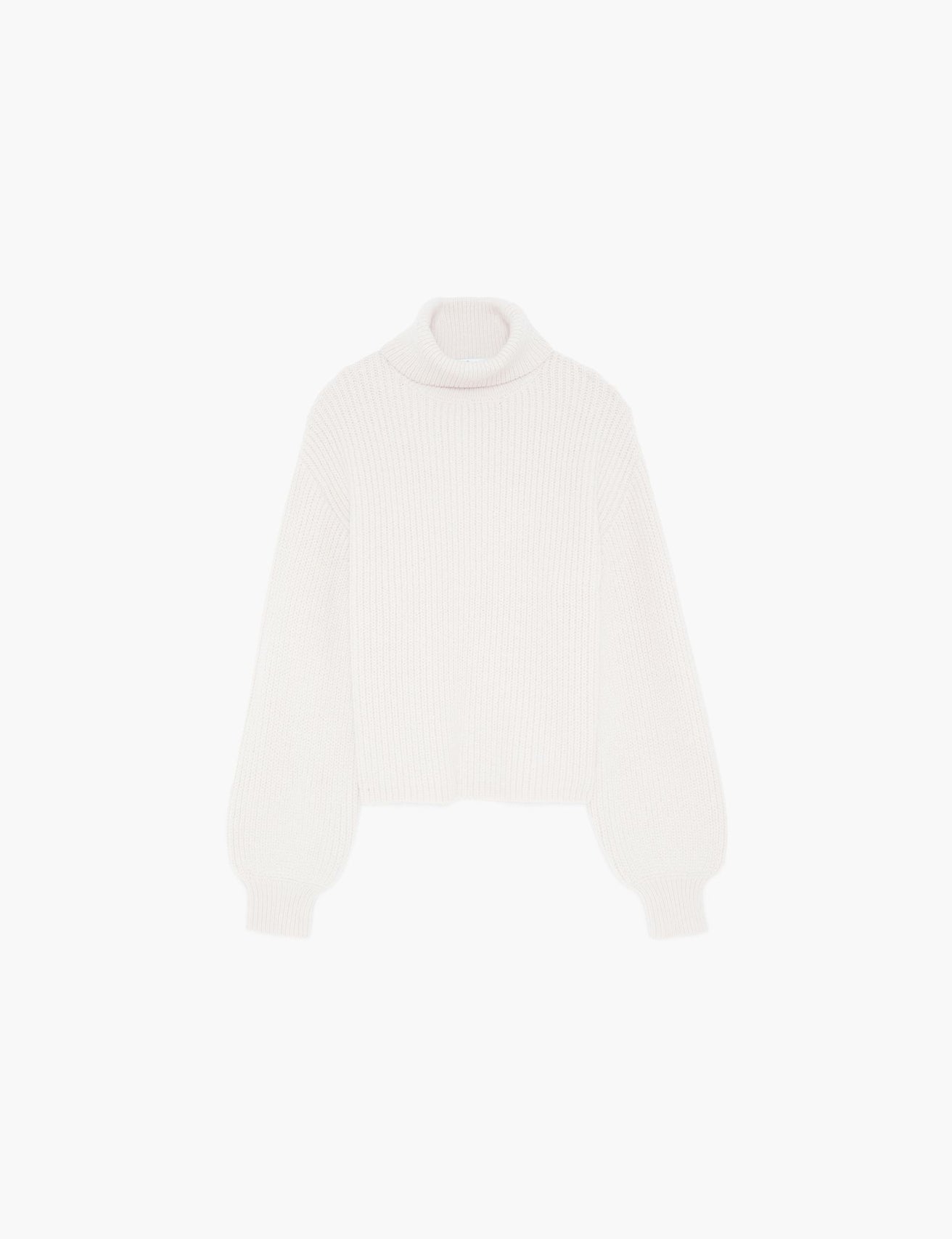 Pull col roulé beige - Image 6