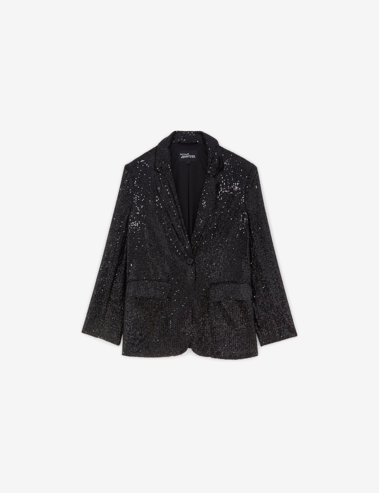 Veste blazer à sequins noire - Image 6