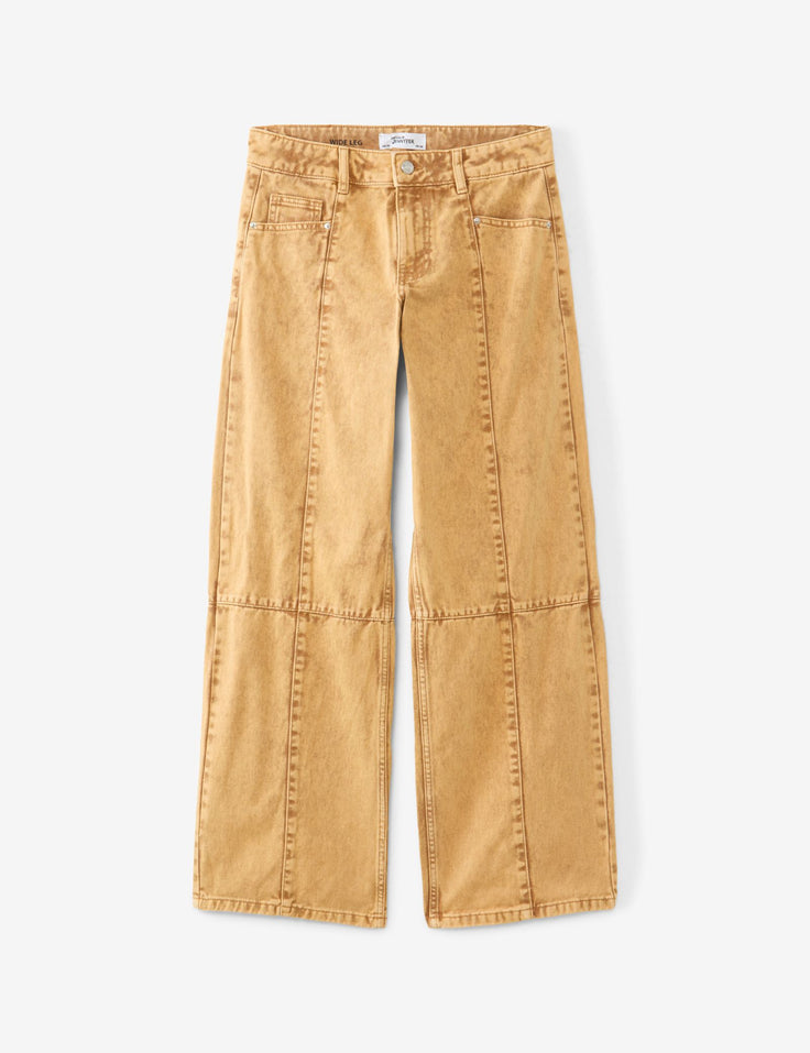 Jean wide leg camel