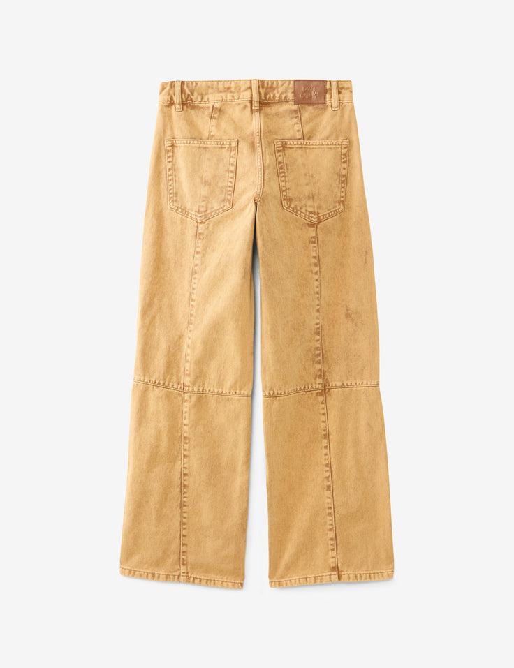 Jean wide leg camel