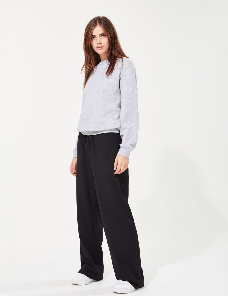 Pantalon jogger fluide noir