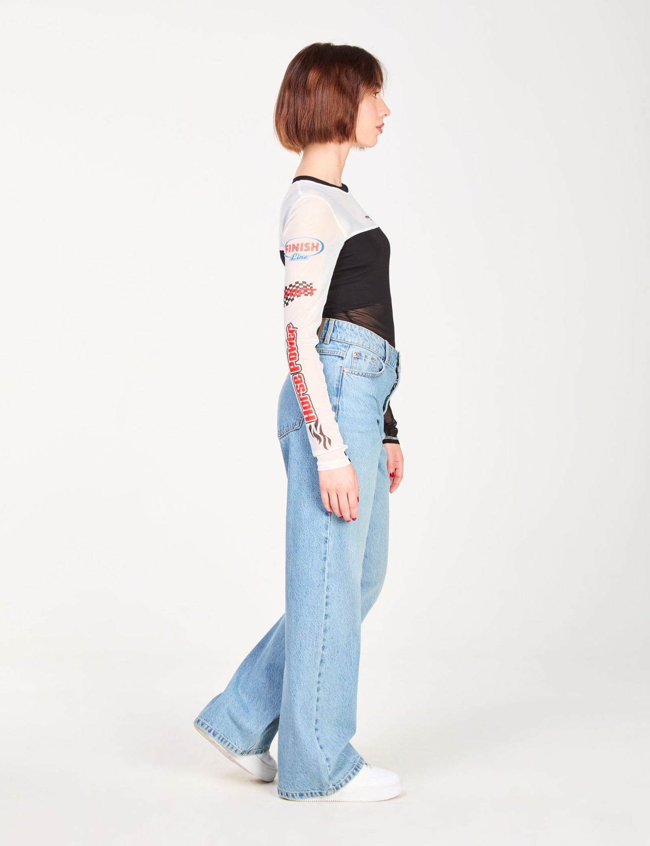 Jean wide leg bleu ciel - Image 3