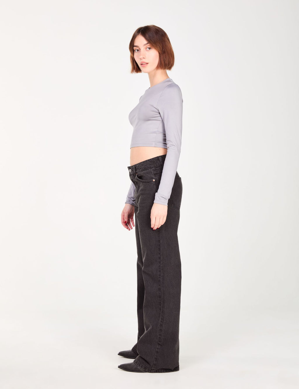 Jean wide leg noir