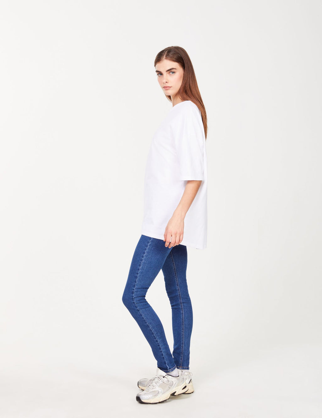 Jegging taille haute bleu