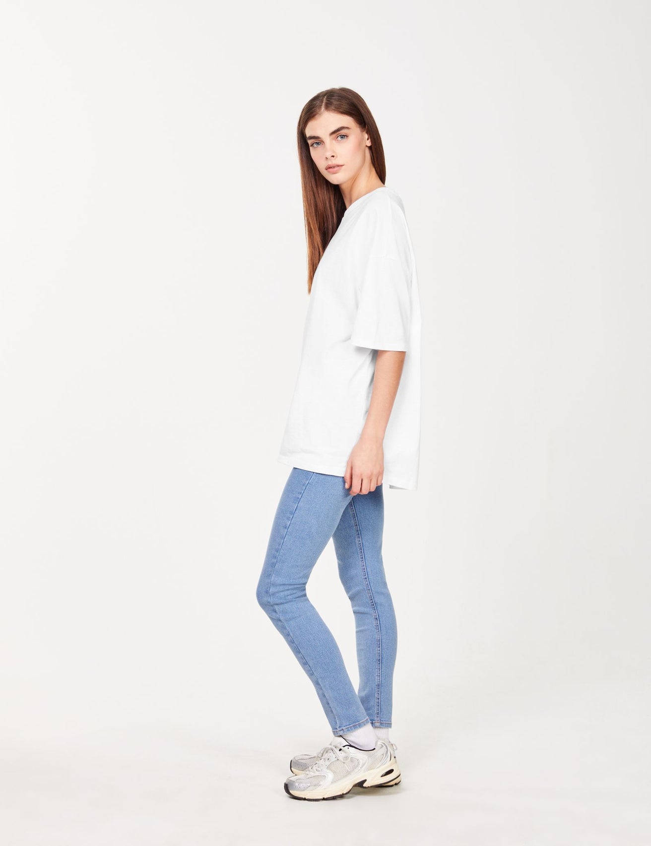 Jegging taille haute bleu - Image 3