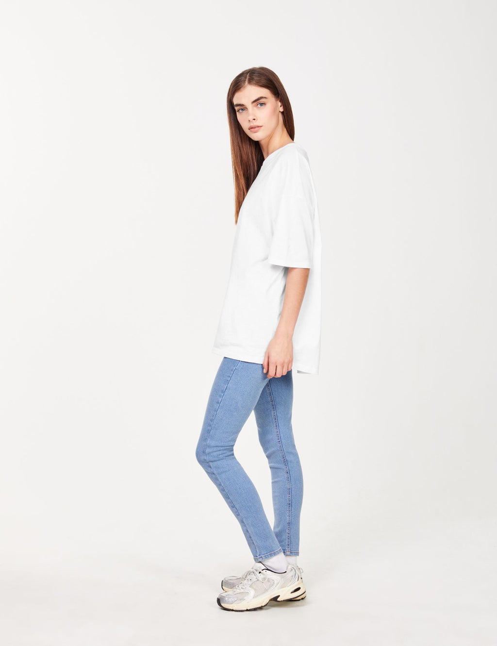 Jegging taille haute bleu