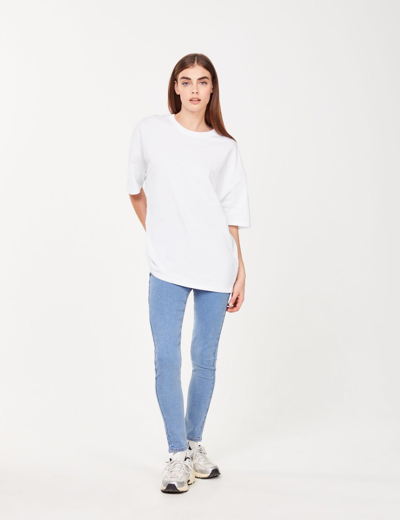 Jegging taille haute bleu - Image 4