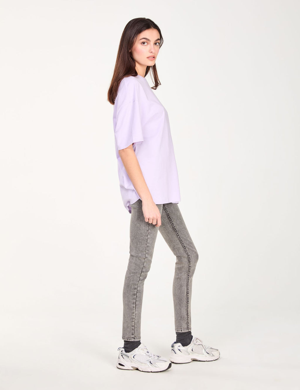 Jegging taille haute gris