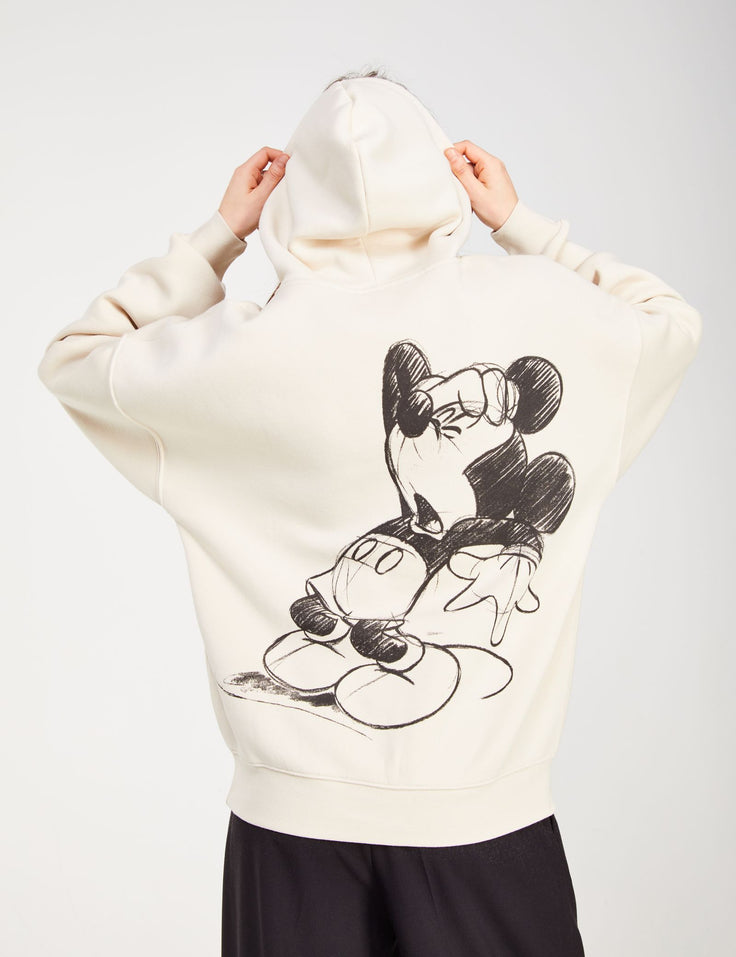 Sweat à capuche beige Mickey Mouse Disney x Jennyfer