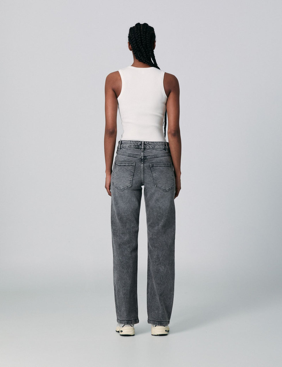 Jean straight gris