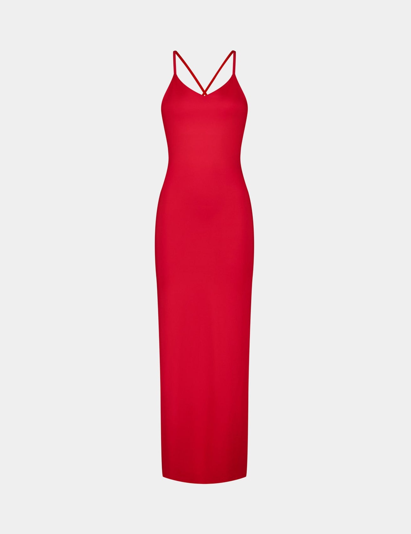 Robe longue fluide rouge vif - Image 1