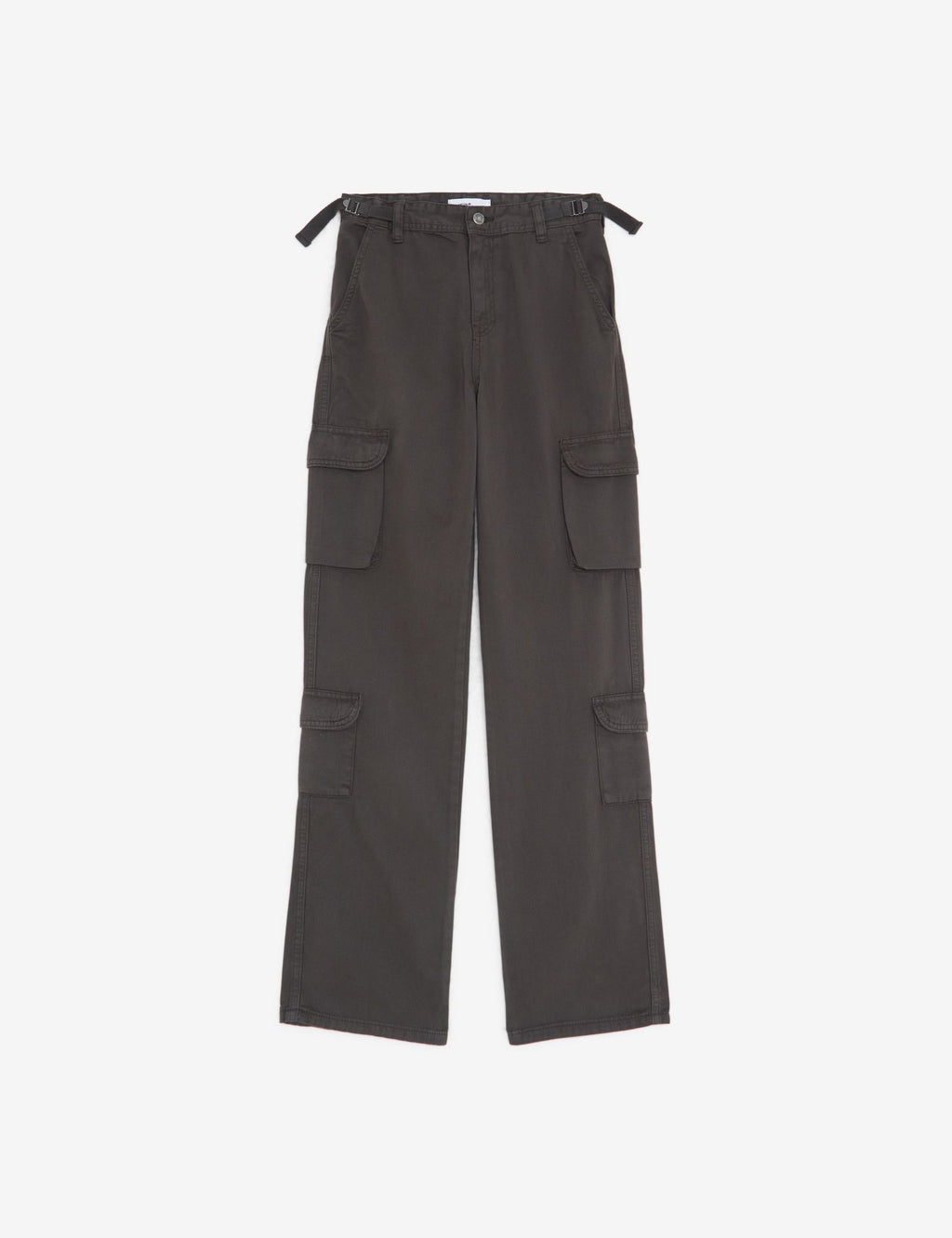 Pantalon cargo à sangles gris foncé