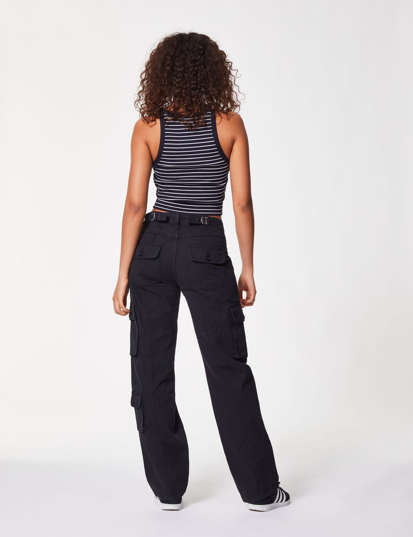 Jean cargo coupe straight noir - Image 2