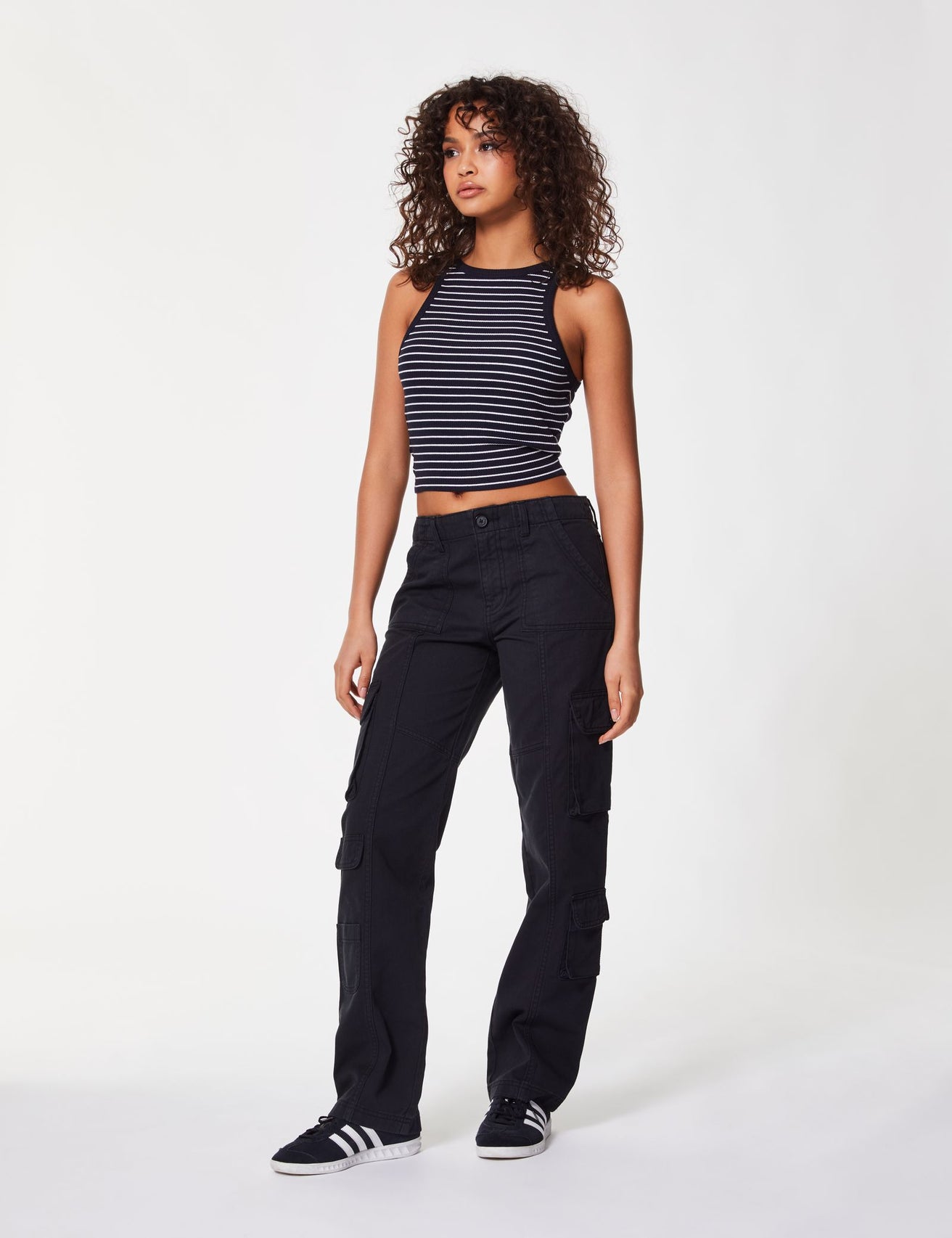 Jean cargo coupe straight noir - Image 4