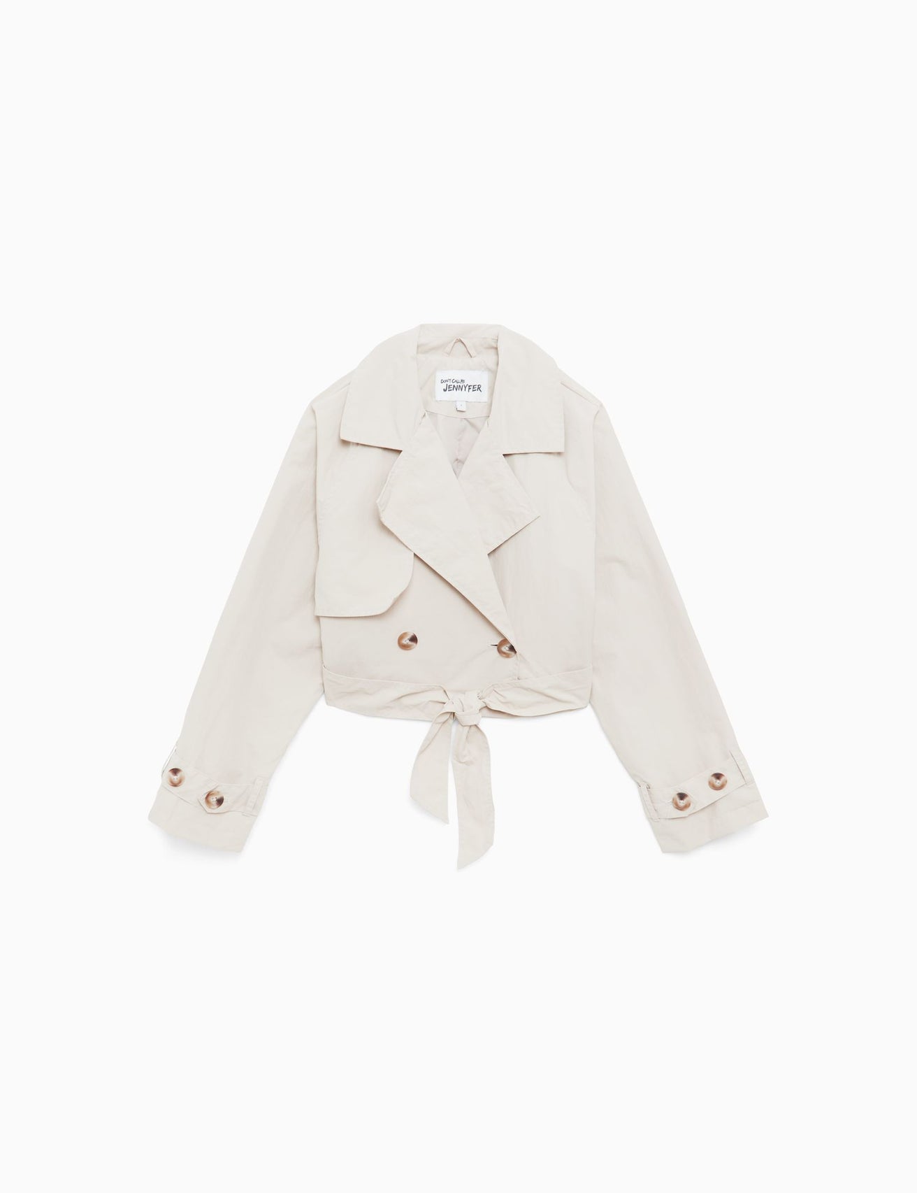 Veste trench courte beige - Image 1