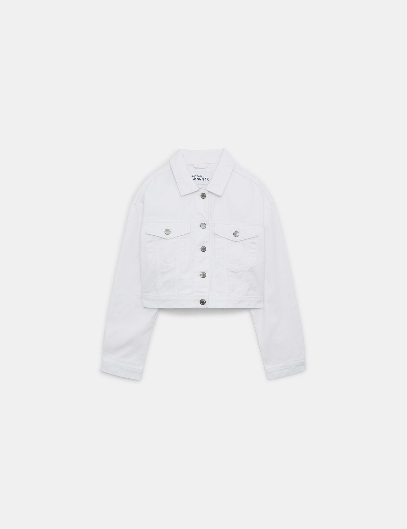 Veste en jean courte blanche - Image 6