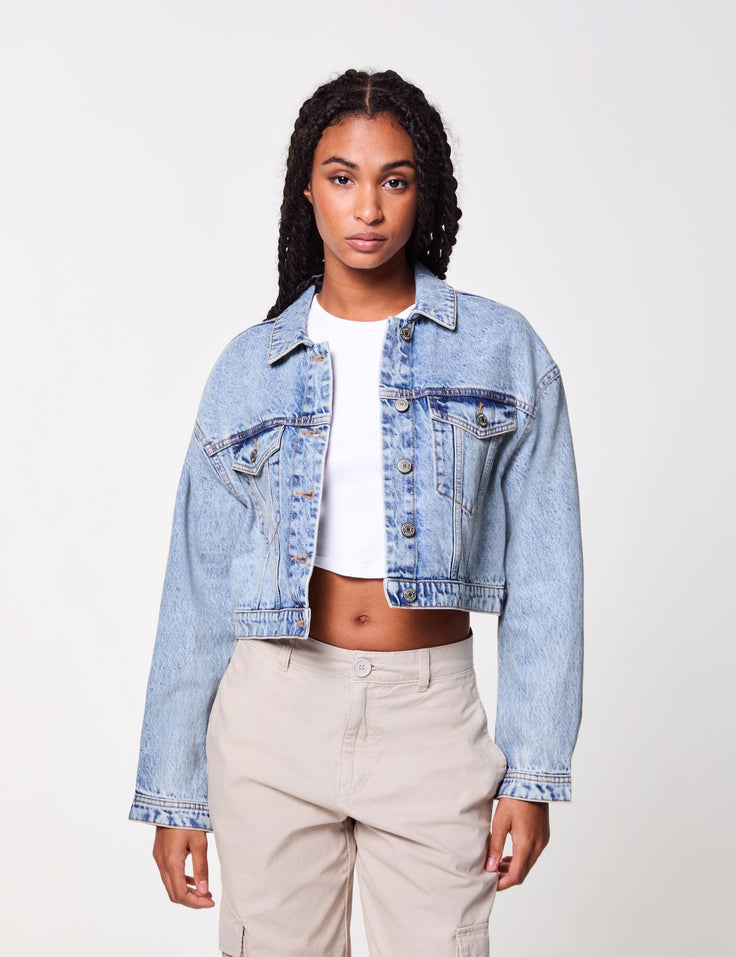 Veste en jean bleue