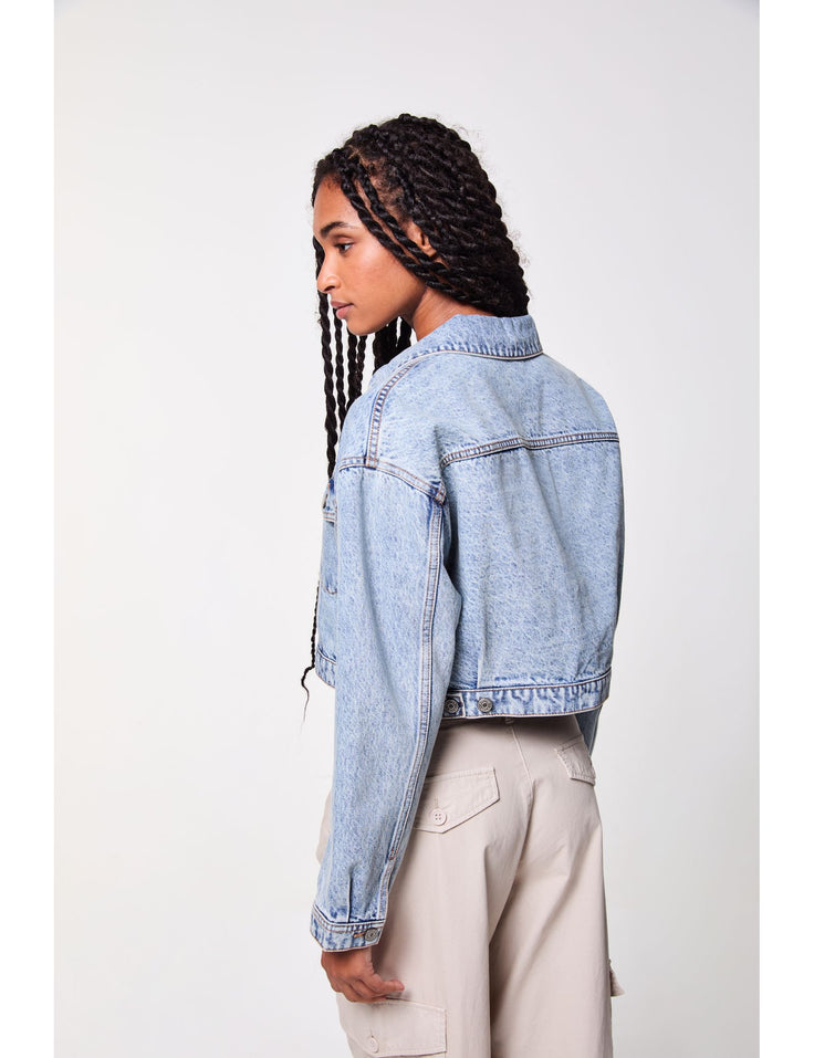 Veste en jean bleue