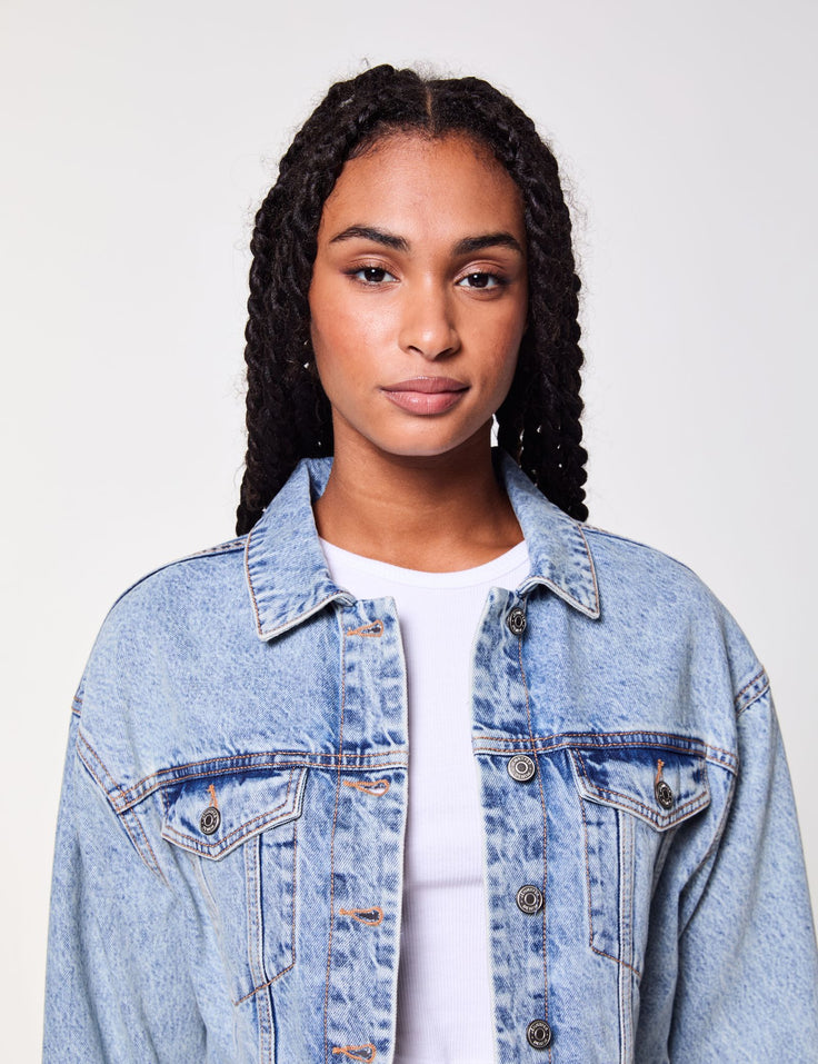 Veste en jean bleue