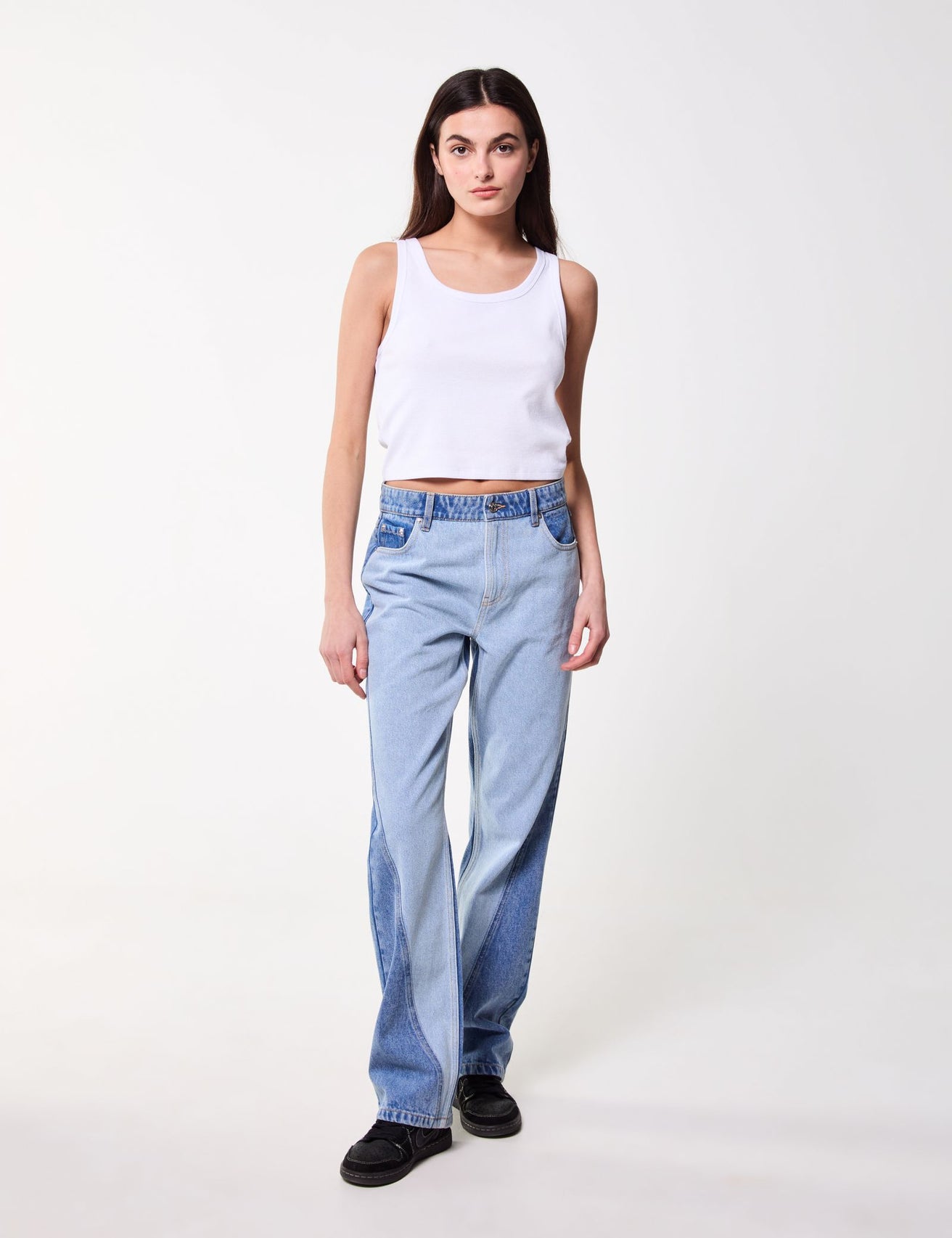 Jean straight bicolore bleu - Image 1