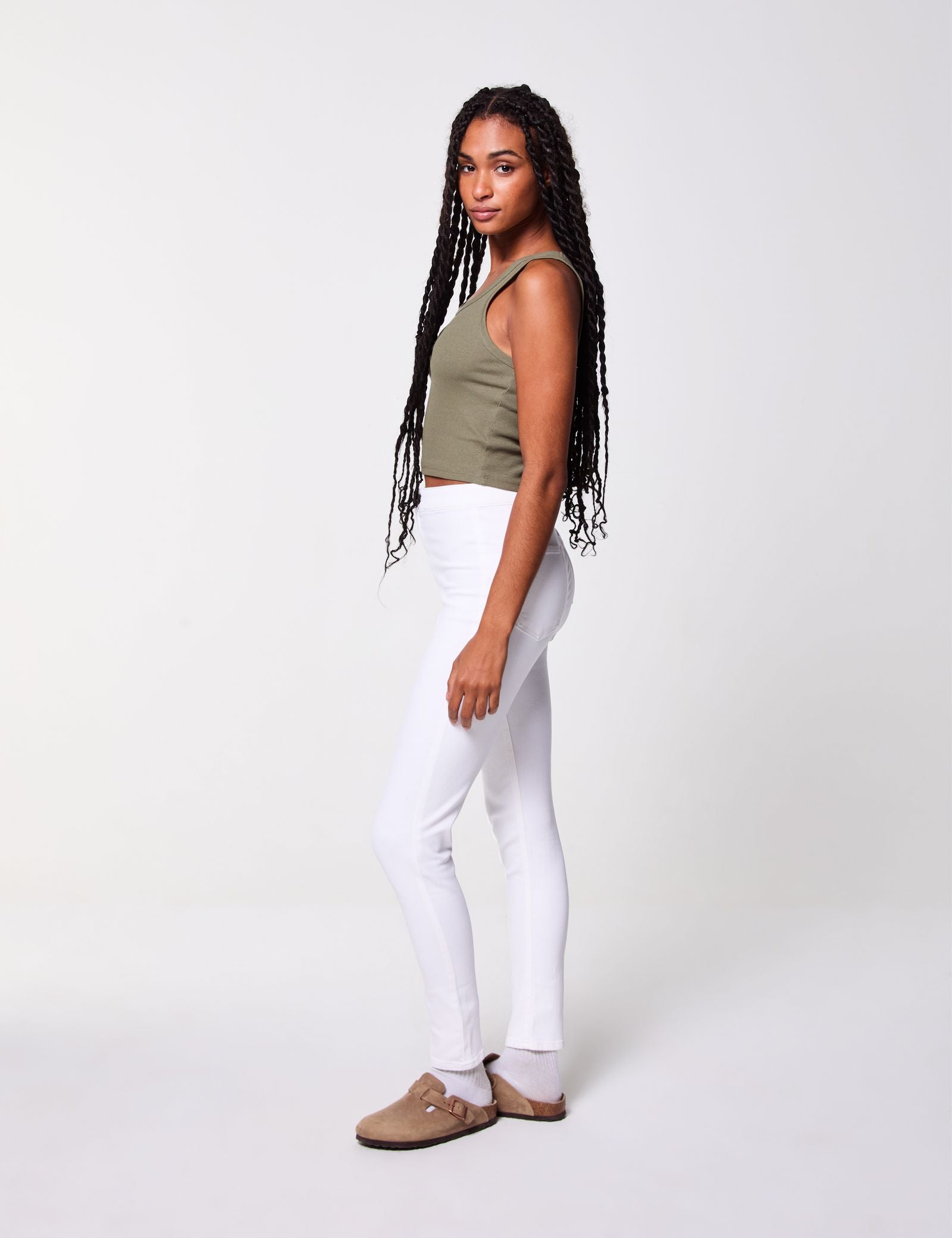 Jegging taille haute blanc Jennyfer