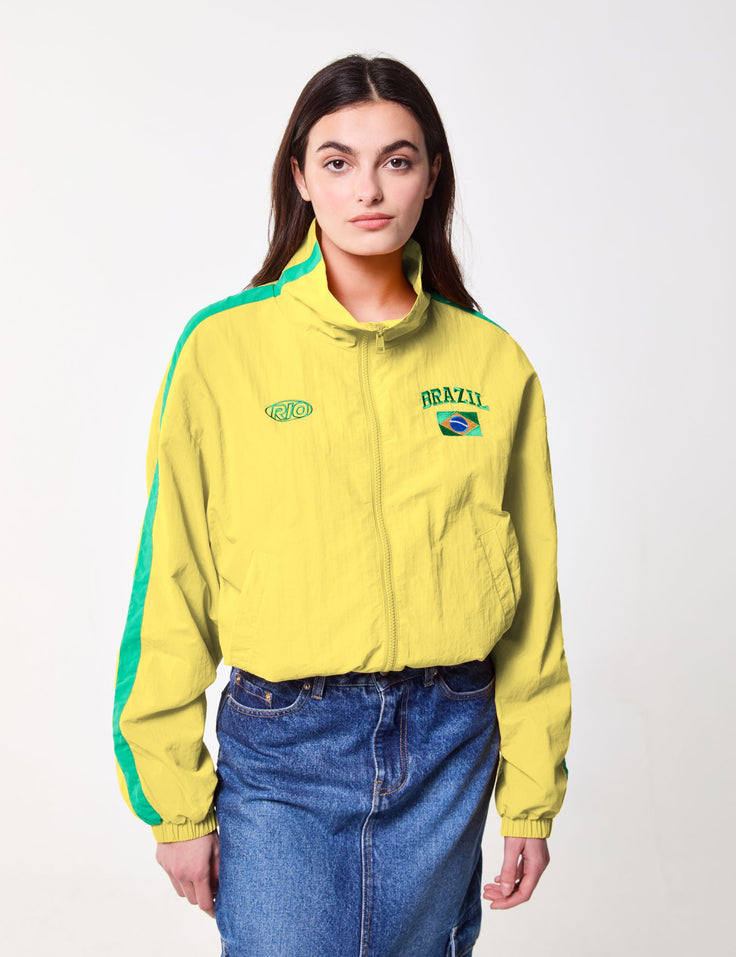 Blouson leger à col montant Brazil jaune