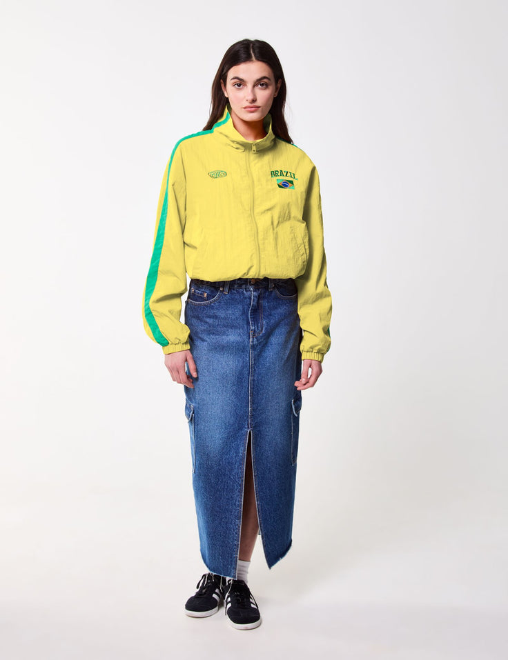 Blouson leger à col montant Brazil jaune