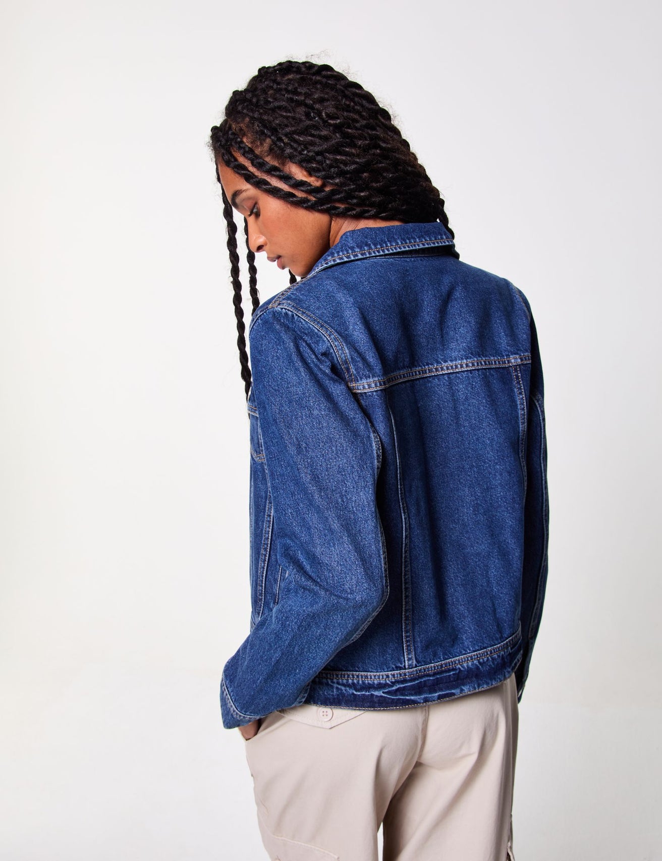 Veste en jean bleue foncé - Image 2