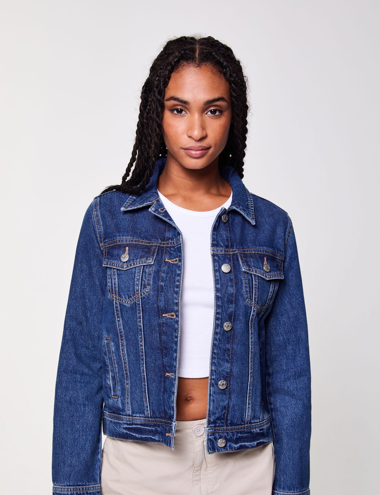 Veste en jean bleue foncé - Image 3