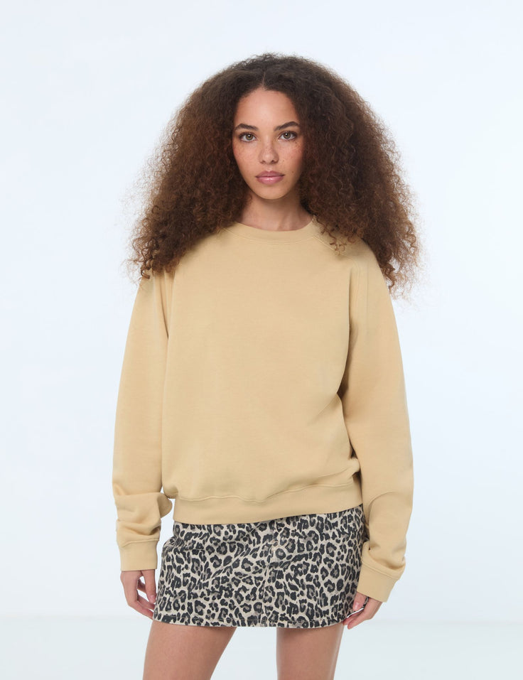 Sweat oversize beige moyen