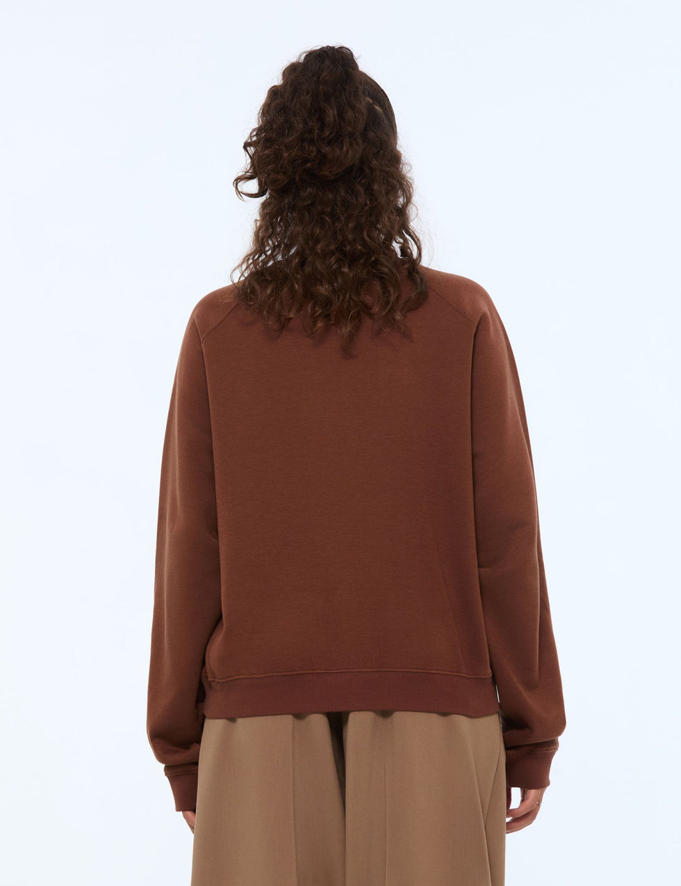 Sweat oversize marron