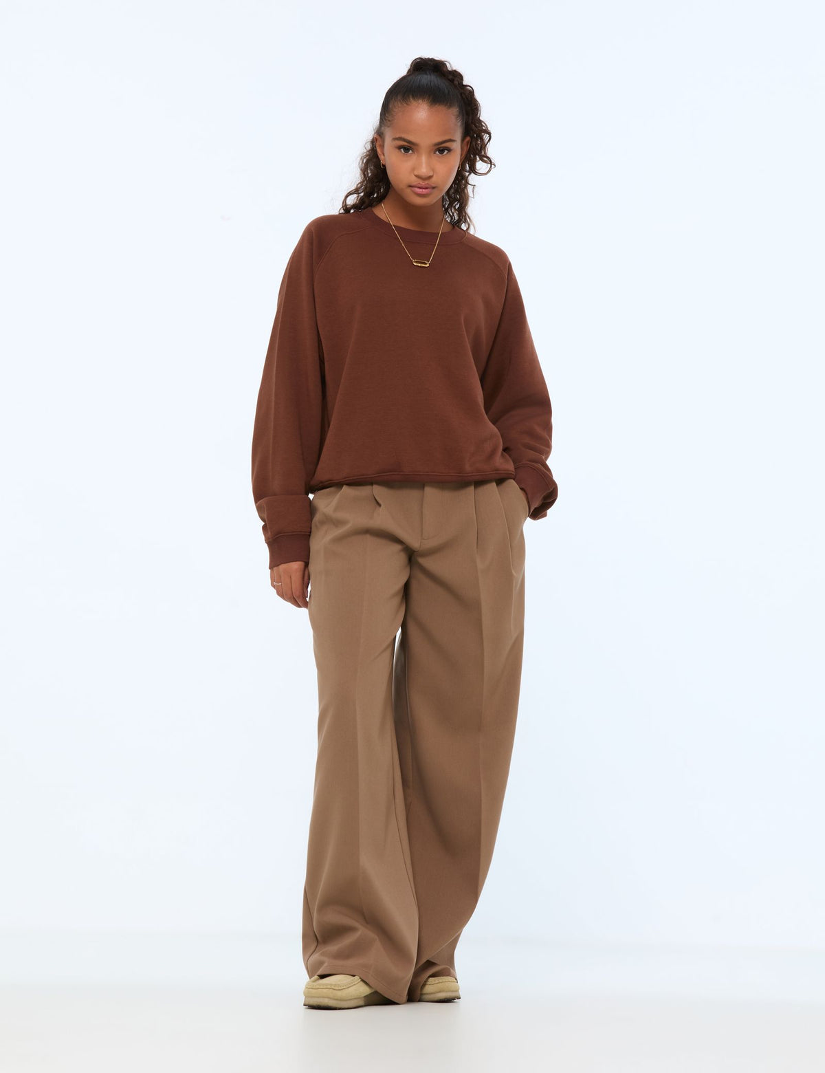 Sweat oversize marron