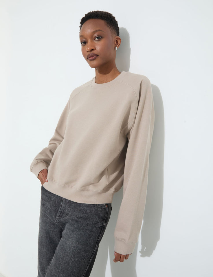 Sweat oversize taupe