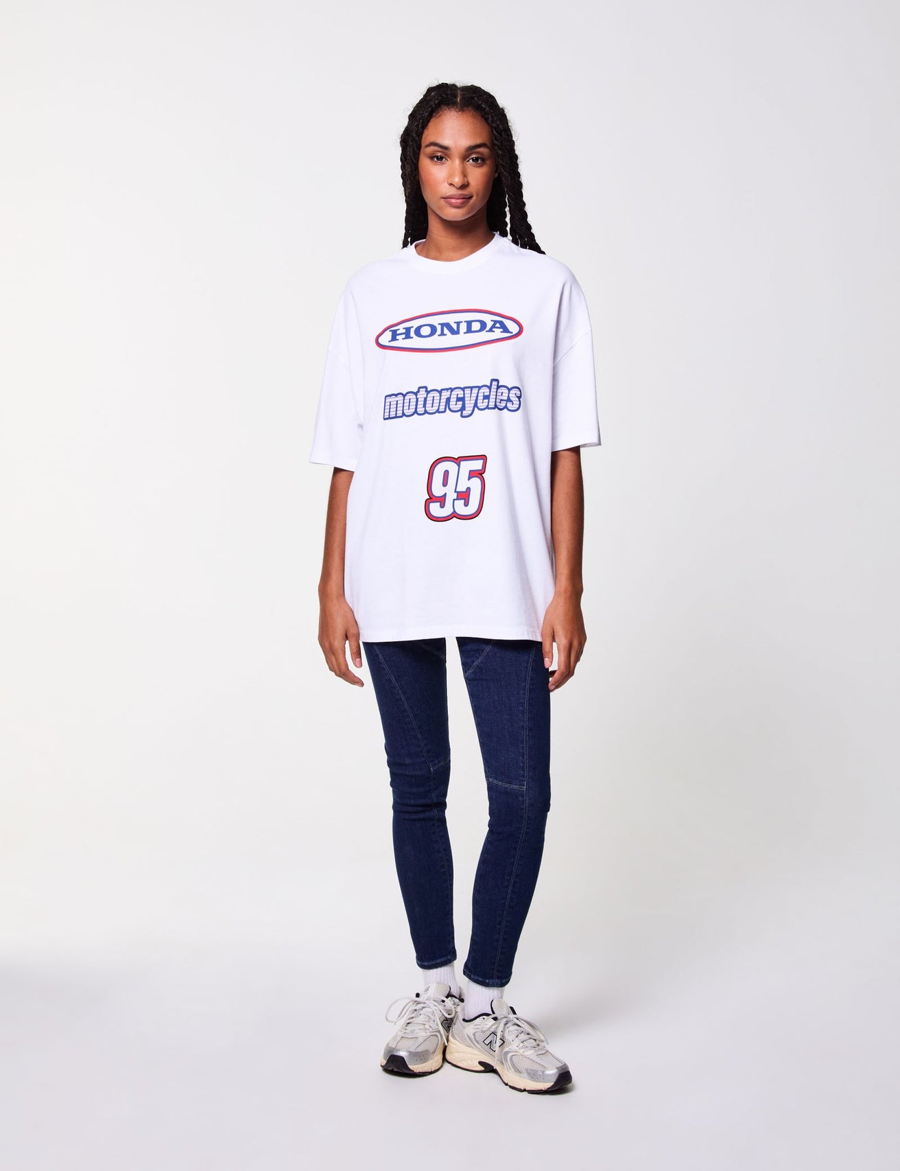 T-shirt oversize blanc Honda - Image 1